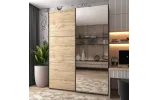 Шкаф купе Doros G-Caiser Графіт / Дуб Евок 1 ДСП / 1 дзеркало / 3 частини 180х60х240 (42005013) - фото 1