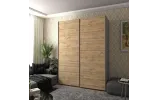 Шафа купе Doros G-Caiser Графіт / Дуб Евок 2 ДСП / 3 частини 180х60х240 (42005014) - фото 1