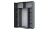 Шафа купе Doros G-Caiser Графіт / Дуб Евок 2 ДСП / 3 частини 180х60х240 (42005014) - фото 3