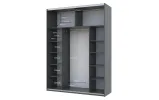 Шафа купе Doros G-Caiser Графіт / Дуб Евок 2 ДСП / 3 частини 180х60х240 (42005014) - фото 4