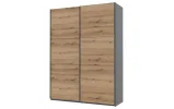 Шафа купе Doros G-Caiser Графіт / Дуб Евок 2 ДСП / 3 частини 180х60х240 (42005014) - фото 5