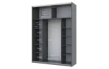 Шафа купе Doros G-Caiser Графіт / Дуб Евок 1 ДСП / 1 Скло / 3 частини 180х60х240 (42005015) - фото 2