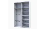 Шафа купе Doros G-Caiser Білий Дуб Евок 1 ДСП / 1 дзеркало 160х60х240 (42005071) - фото 2