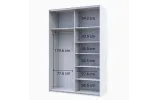 Шафа купе Doros G-Caiser Білий Дуб Евок 2 ДСП 160х60х240 (42005073) - фото 2
