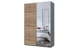 Шафа купе Doros G-Caiser Графіт Дуб Евок 1 ДСП / 1 Дзеркало 160х60х240 (42005072) - фото 5
