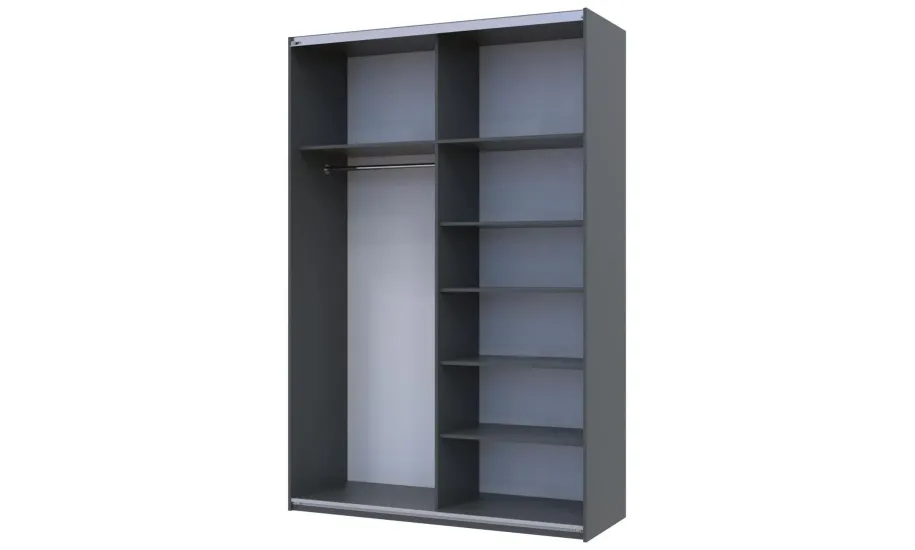 Шафа купе Doros G-Caiser Графіт Графіт 1 ДСП / 1 дзеркало 160х60х240 (42005084) - фото 4 Шафа купе Doros G-Caiser Графіт Графіт 1 ДСП / 1 дзеркало 160х60х240 (42005084) - фото 4
