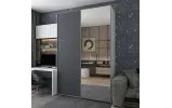 Шафа купе Doros G-Caiser Білий Графіт 1 ДСП / 1 дзеркало / 3 частини 160х60х240 (42005086) - фото 5