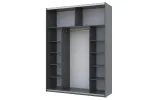 Шафа купе Doros G-Caiser Графіт Графіт 1 ДСП / 1 дзеркало 180х60х240 (42005088) - фото 4