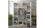 Шафа купе Doros G-Caiser Білий Графіт/Білий 1 ДСП / 1 скло / 3 частини 180х60х240 (42005094) - фото 5