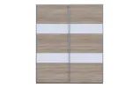 Шафа купе Doros L-Caiser Дуб сонома вставки Білий 2 ДСП 180х60х213 (65789455) - фото 5