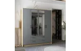 Шафа для одягу Doros Ронді з дзеркалом Дуб Артізан/Графіт 4ДСП 160х52х195 (80737826) - фото 1 Шафа для одягу Doros Ронді з дзеркалом Дуб Артізан/Графіт 4ДСП 160х52х195 (80737826) - фото 1