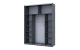 Шафа купе Doros G-Caiser Графіт/Білий 2 ДСП / 3 частини 180х60х240 (44900262) - фото 6