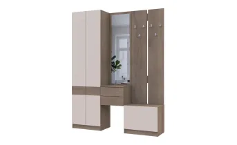 Передпокій Doros Сола Канноло/Кашемір ДСП / дзеркало 165х40х215 (42005231)