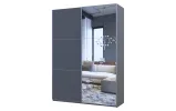 Шафа купе Doros G-Caiser Антрацит/Антрацит 1 ДСП / 1 дзеркало / 3 частини 160х60х240 (42005411) - фото 1