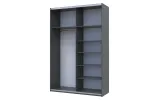 Шафа купе Doros G-Caiser Антрацит/Антрацит 1 ДСП / 1 дзеркало / 3 частини 160х60х240 (42005411) - фото 3