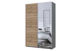 Шафа купе Doros G-Caiser Антрацит/Дуб Евок 1 ДСП / 1 дзеркало / 3 частини 160х60х240 (42005413) - фото 1