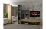 Шафа купе Doros G-Caiser Антрацит/Дуб Евок 1 ДСП / 1 дзеркало / 3 частини 160х60х240 (42005413) - фото 2