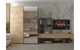 Шафа купе Doros G-Caiser Антрацит/Дуб Евок 1 ДСП / 1 дзеркало / 3 частини 160х60х240 (42005413) - фото 3