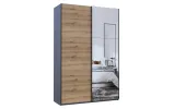 Шафа купе Doros G-Caiser Антрацит/Дуб Евок 1 ДСП / 1 дзеркало / 3 частини 160х60х240 (42005413) - фото 6