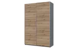 Шафа купе Doros G-Caiser Антрацит/Дуб Евок 2 ДСП / 3 частини 160х60х240 (42005414) - фото 1
