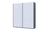 Шафа купе Doros G-Caiser Антрацит/Білий 2 ДСП / 3 частини 220х60х240 (42005416) - фото 1