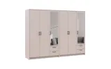 Шафа для одягу з дзеркалом Doros Ронді Кашемір 3+3 ДСП 242х52х195 (42005623) - фото 6 Шафа для одягу з дзеркалом Doros Ронді Кашемір 3+3 ДСП 242х52х195 (42005623) - фото 6