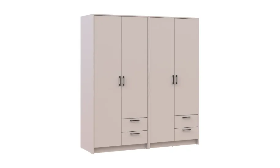 Шафа для одягу Doros Ронді Кашемір 2+2 ДСП 164х52х195 (42005616) - фото 6 Шафа для одягу Doros Ронді Кашемір 2+2 ДСП 164х52х195 (42005616) - фото 6
