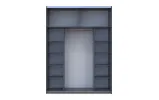 Шафа купе Doros G-Caiser Антрацит/Білий 2 ДСП / 3 частини 180х60х240 (42005863) - фото 4