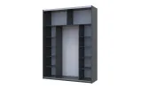 Шафа купе Doros G-Caiser Антрацит/Антрацит 1 ДСП / 1 дзеркало 180х60х240 (42005866) - фото 2