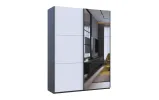 Шафа купе Doros G-Caiser Антрацит/Білий 1 ДСП / 1 дзеркало 180х60х240 (42005867) - фото 5