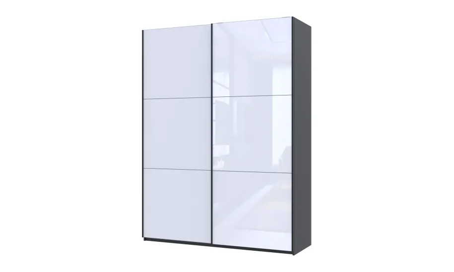 Шафа купе Doros G-Caiser Антрацит/Білий 2 Скла / 3 частини 180х60х240 (42005862) Шафа купе Doros G-Caiser Антрацит/Білий 2 Скла / 3 частини 180х60х240 (42005862)