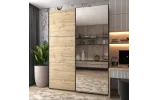 Шафа купе Doros G-Caiser Антрацит/Дуб Евок 1 ДСП / 1 дзеркало 180х60х240 (42005868) - фото 3