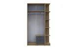 Шафа для одягу з етажеркою Doros Ронді Дуб Артізан/Графіт 2 ДСП 107х52х195 (42005979) - фото 6
