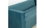 Диван Спейс Комплектація Потрійний Широкий На Дерев’яних Ніжках Венге Оббивка Делано 724 Аквамарін - фото 6