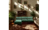 Диван Лаунж Комплект Модулей 3 + 2 Каркас Черный Обивка Симпл 13 - фото 4