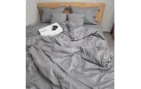 Постільна білизна з ранфорсу полуторка 155-215 см 50-70 2шт сірий - фото 3