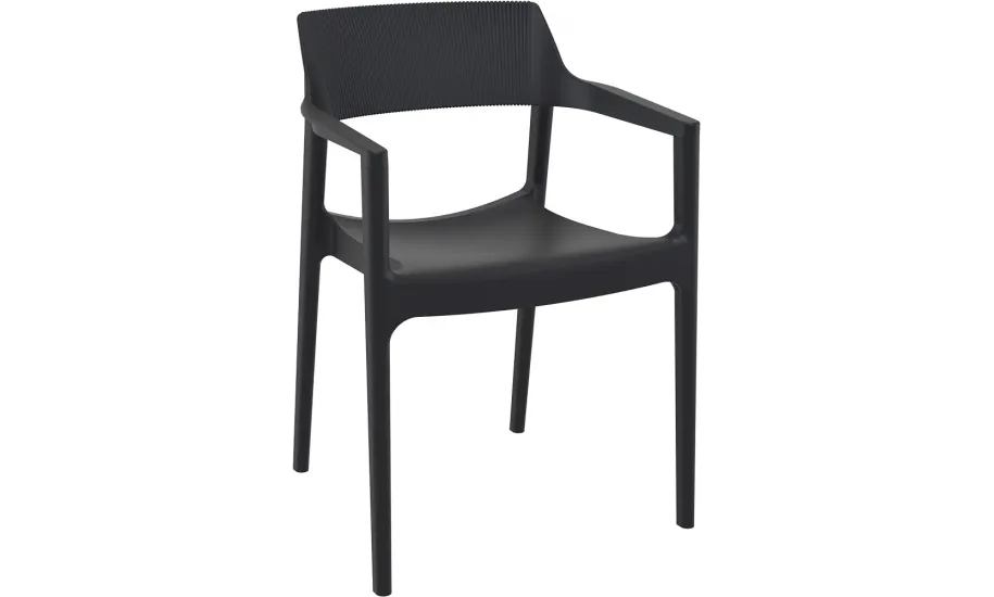 Стілець з підлокітниками Сієста Тулум / Siesta Tulum Armchair чорний