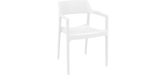 Стілець з підлокітниками Сієста Тулум / Siesta Tulum Armchair білий