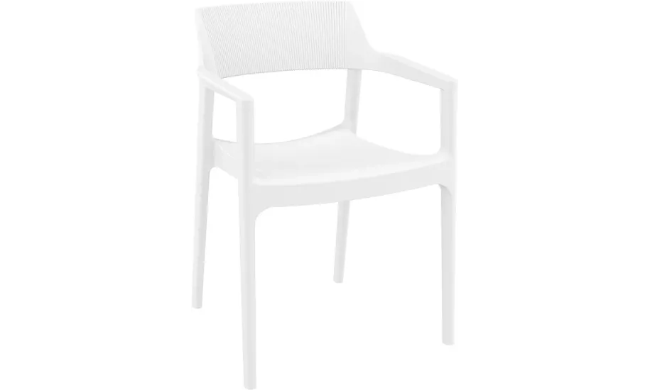 Стілець з підлокітниками Сієста Тулум / Siesta Tulum Armchair білий