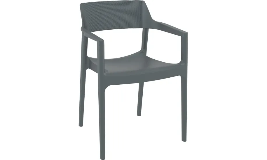 Стілець з підлокітниками Сієста Тулум / Siesta Tulum Armchair темно-сірий