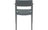 Стілець з підлокітниками Сієста Тулум / Siesta Tulum Armchair темно-сірий - фото 5
