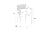 Стілець з підлокітниками Сієста Тулум / Siesta Tulum Armchair тауп - фото 6