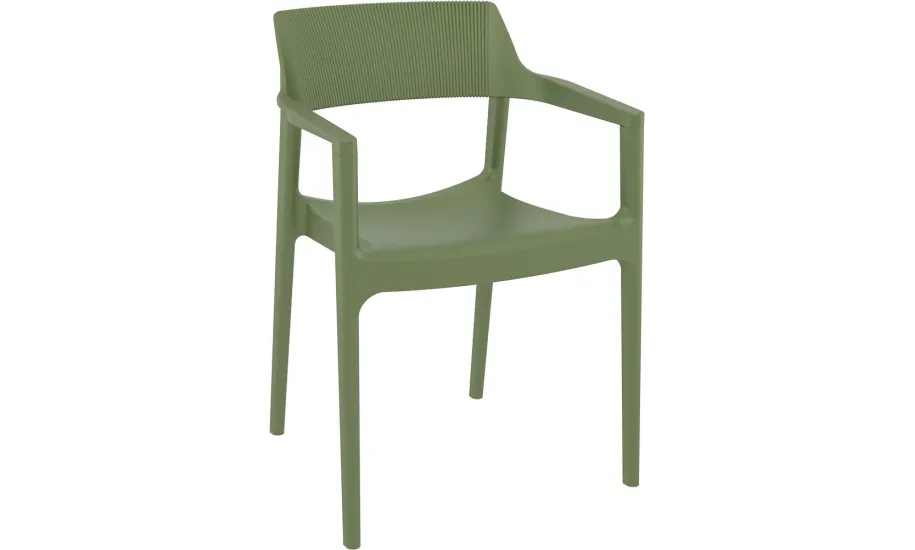 Стілець з підлокітниками Сієста Тулум / Siesta Tulum Armchair оливково-зелений